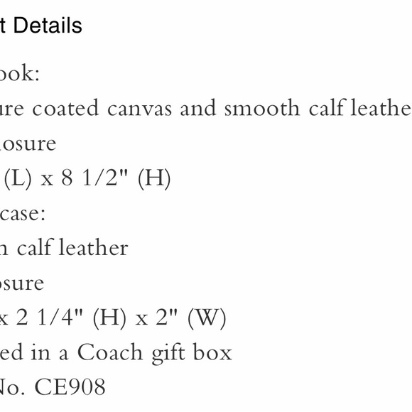 COPY - Coach notebook and pencil set. NIB - Picture 2 of 2